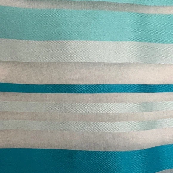 Lilly Pulitzer Blossom Strapless Blue Stripe Slanted Side Pockets Mini SilkDress - Picture 10 of 14